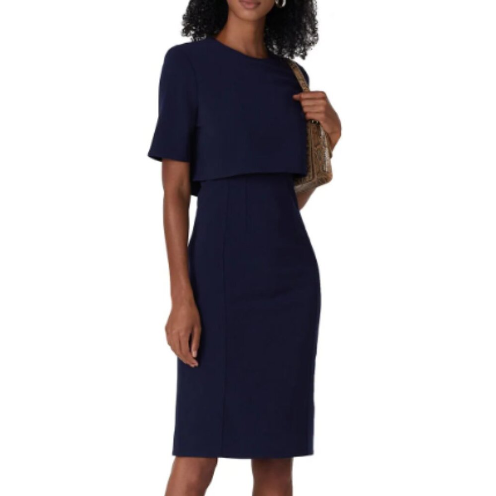 Navy Overlay Sheath - Jason Wu, Size 8